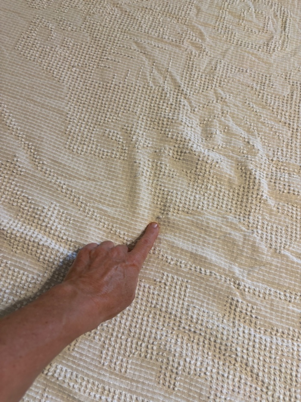 White Chenille Bedspread - Picture 6 of 9